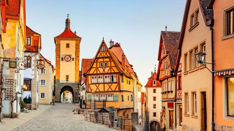 Discover historic houses in Rothenburg during your 9 days in Germany.