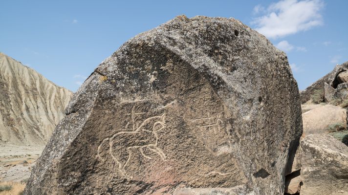 Non touristic Gobustan in Azerbaijan