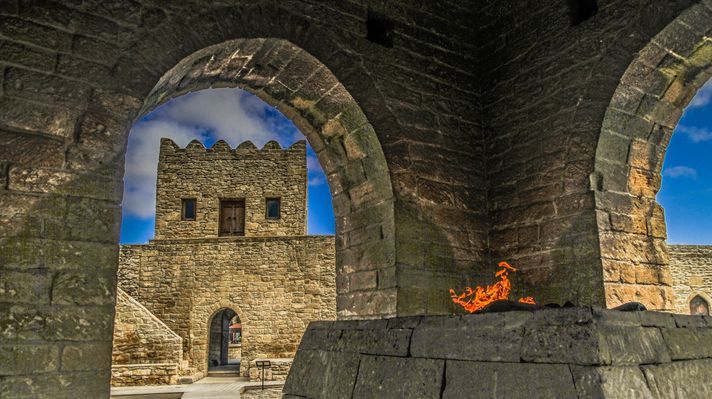 Ateshgah Fire Temple near Baku, Azerbaijan
