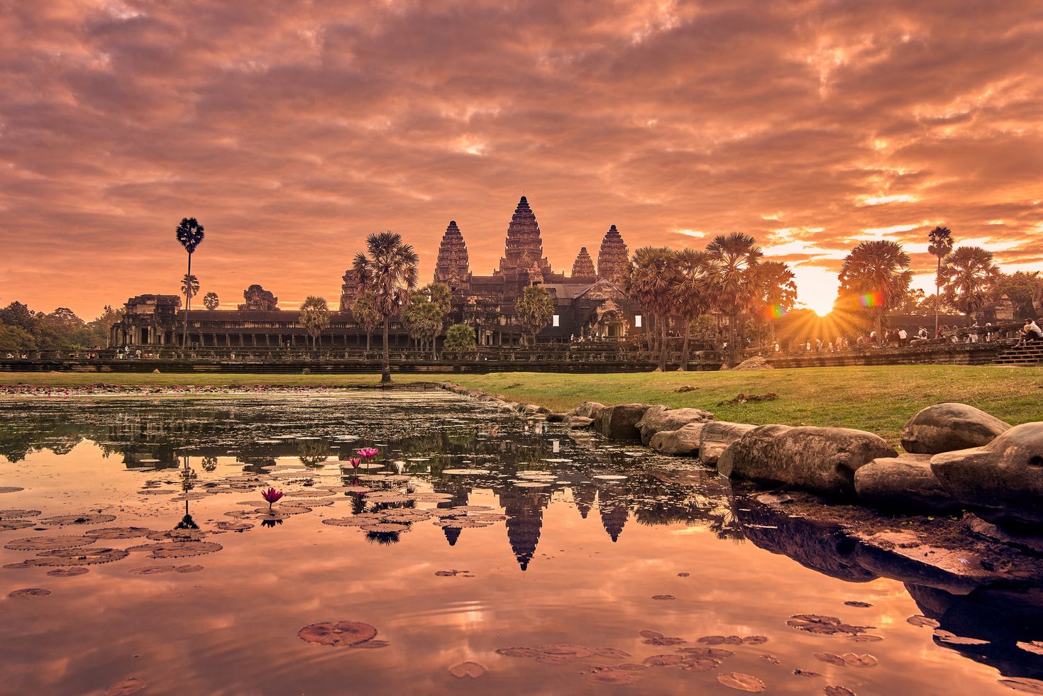 Sunrise at Angkor Wat, a UNESCO World Heritage