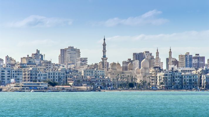 View of Alexandria harbor
