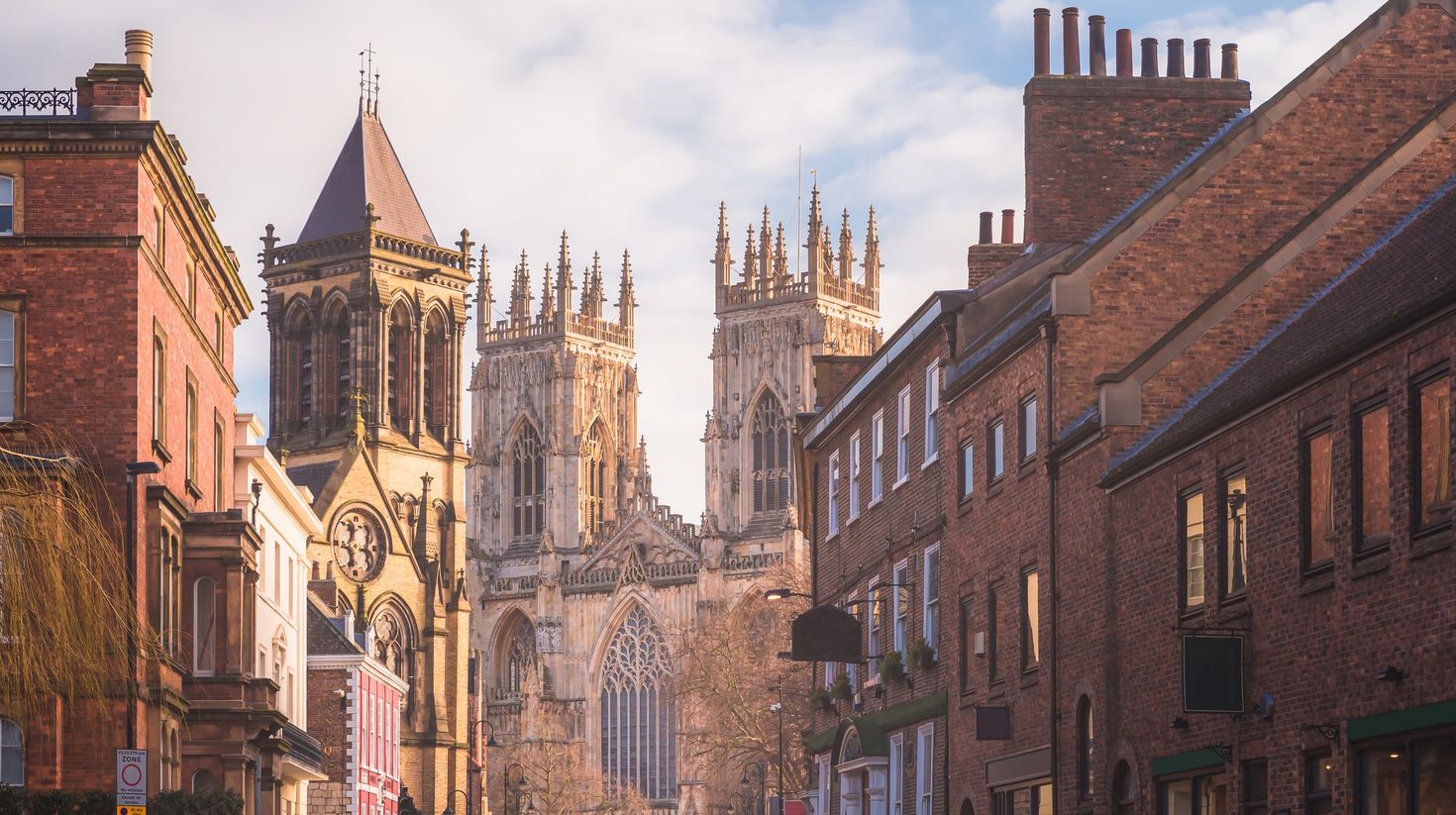 Early morning in the old town of York