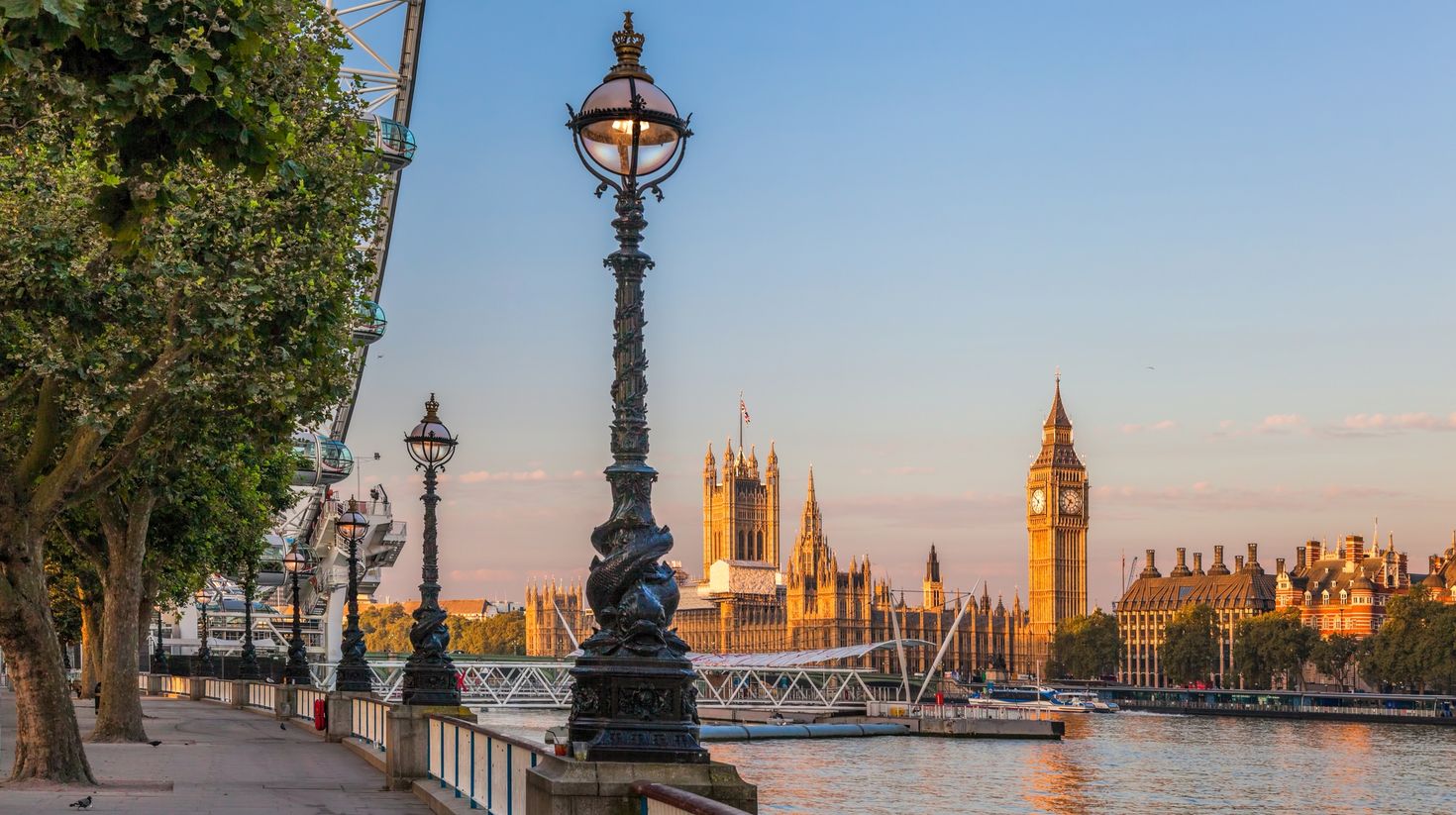 Big Ben during sunset in London