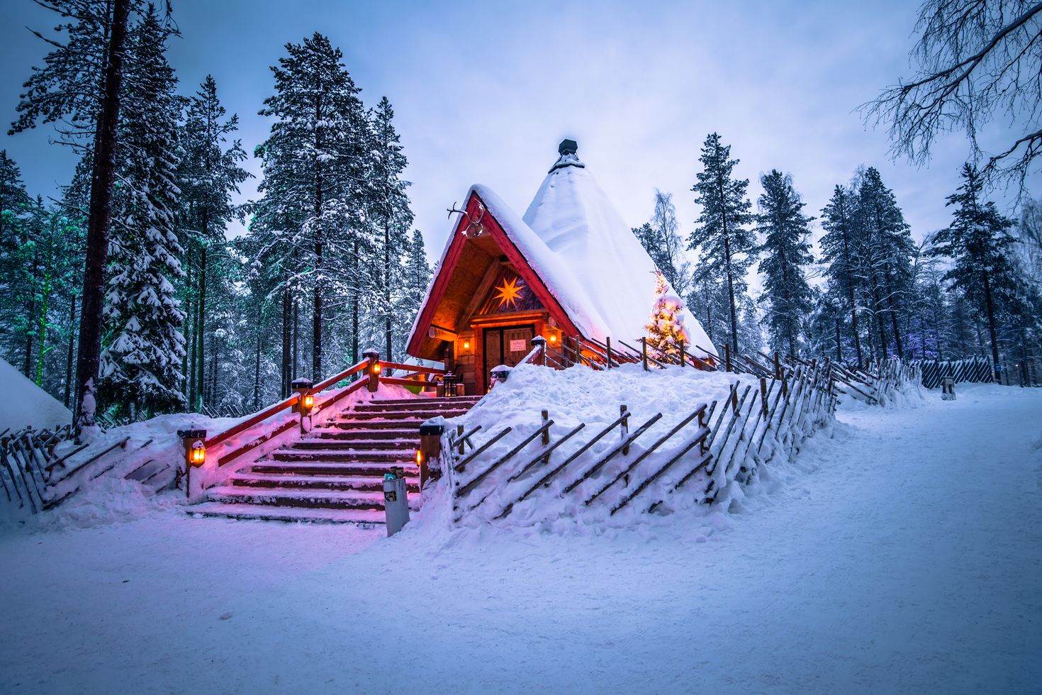 Include visiting the winter hut in Santa Claus village in your Finland itinerary.