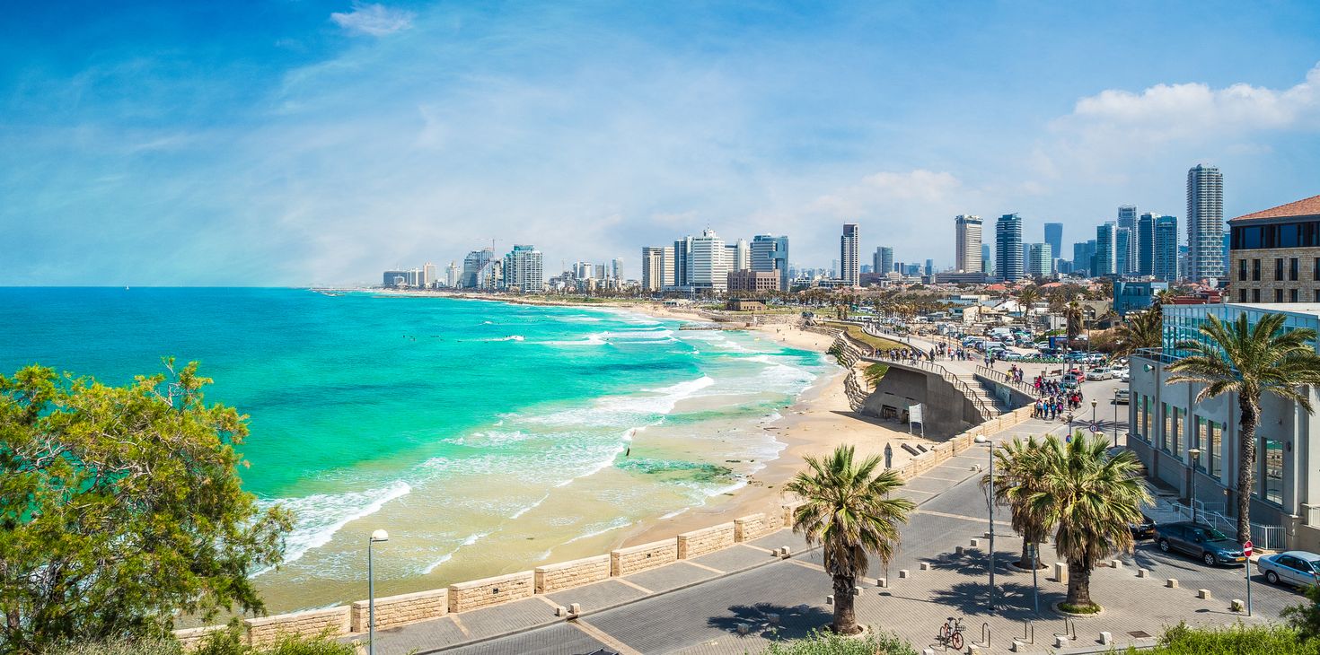 The sunny side view of Tel Aviv
