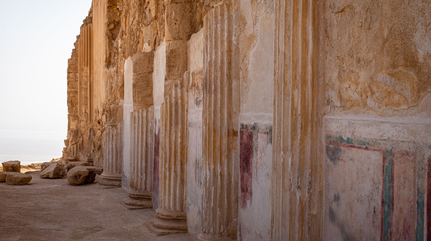 The roman ruins in Masada
