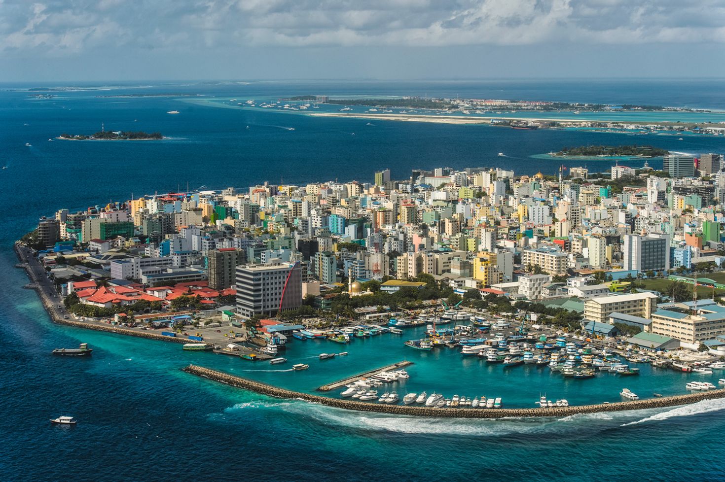 Male, the capital of Maldives.