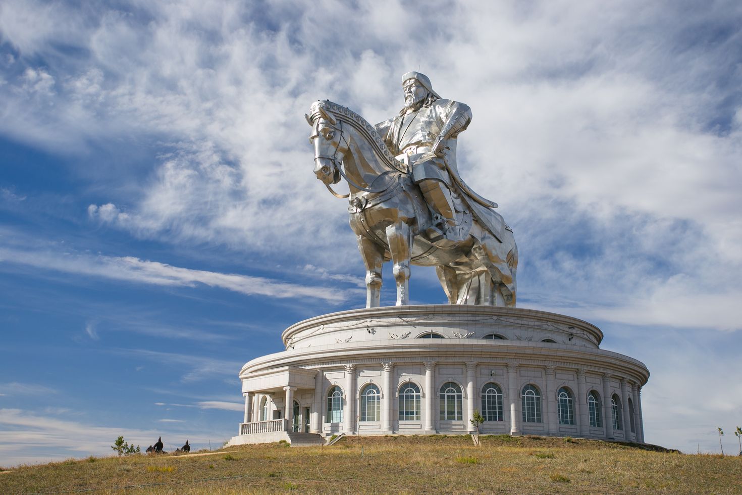 The world's largest equestrain statue showcasing Genghis Khan in Mongolia