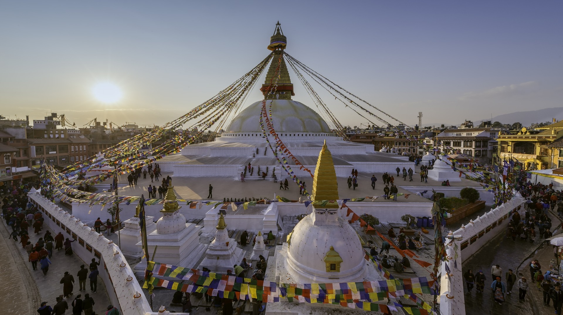 Join the locals in their morning and evening "koras" (ritual circumnavigation) around the stupa Based on how long you have to spend in Nepal, consider visiting the Boudhanath Stupa, the largest spherical stupa in the outskirts of Kathmandu.