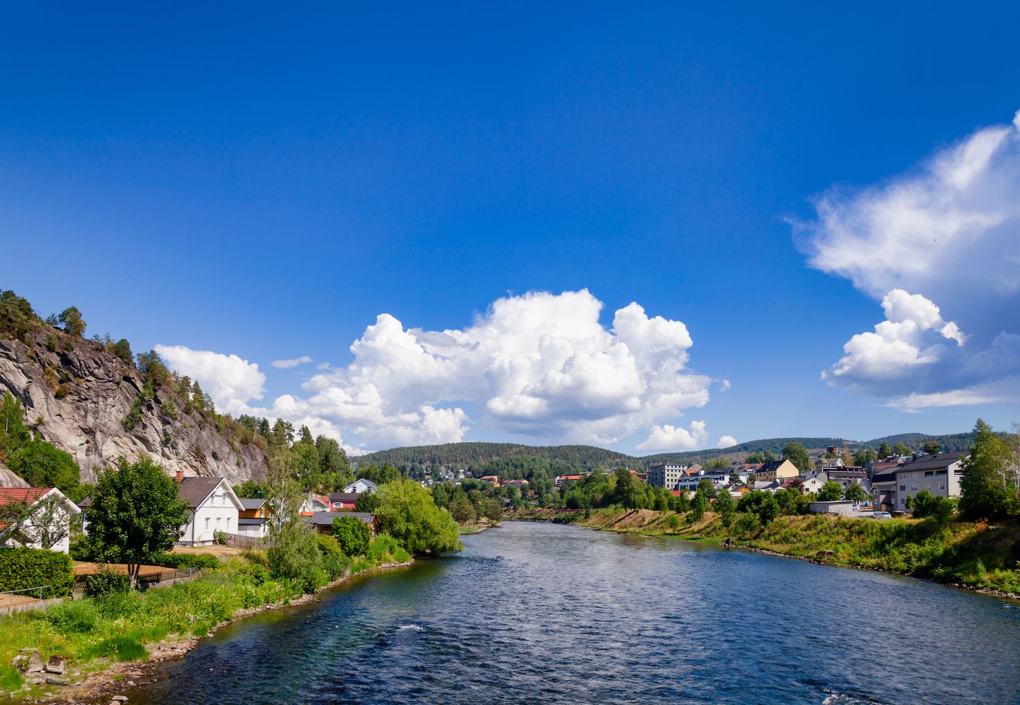 Rjukan-Notodden in a bright summers day