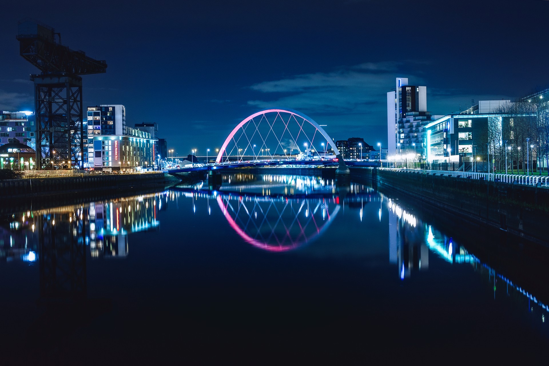 The night sky in Glasgow