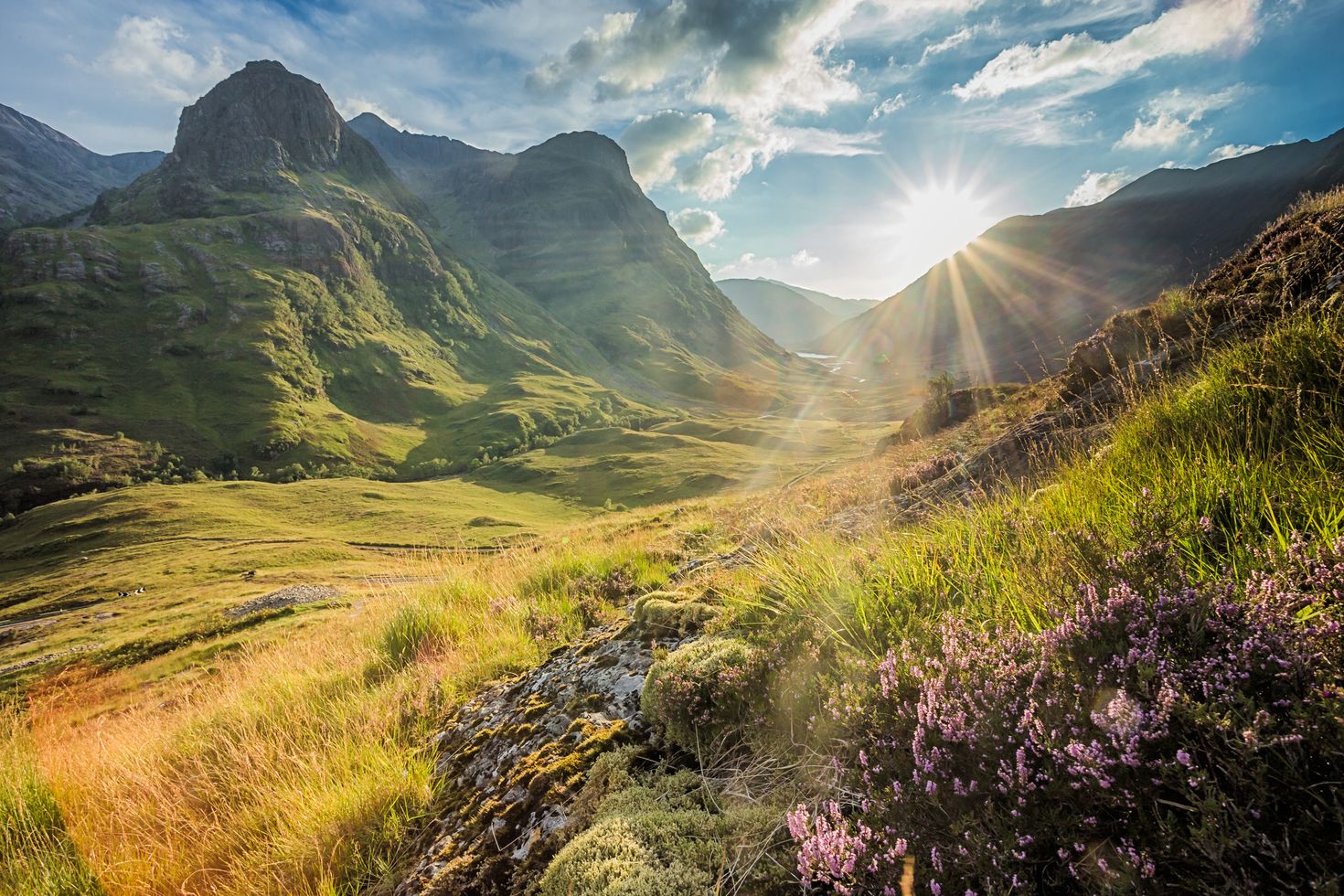 The view of mountains of Glencoe