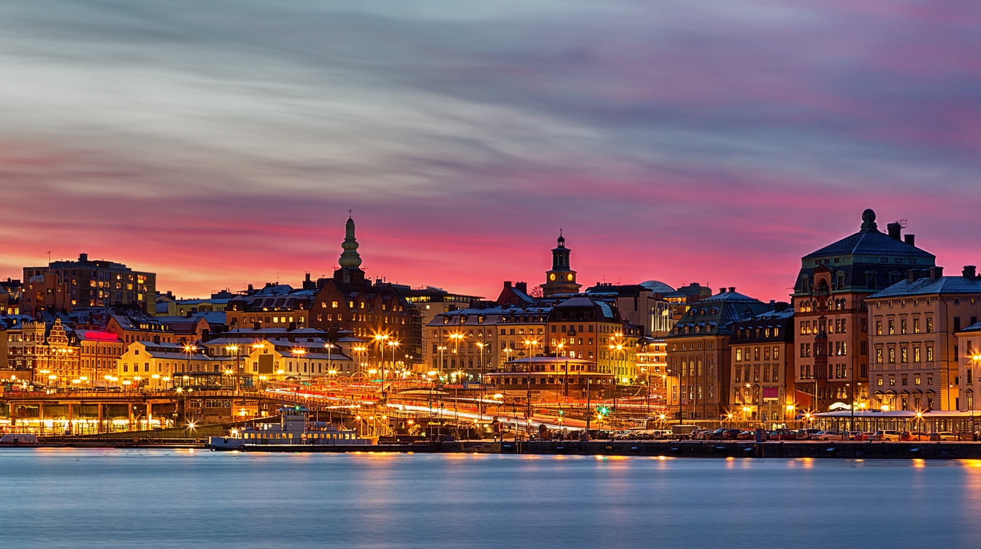 Sweden is the largest Scandinavian country with a population of a mere 10 million. The country boasts an extensive sea coastline and forest coverage. View of the street with shops and boutiques day on a summer day.