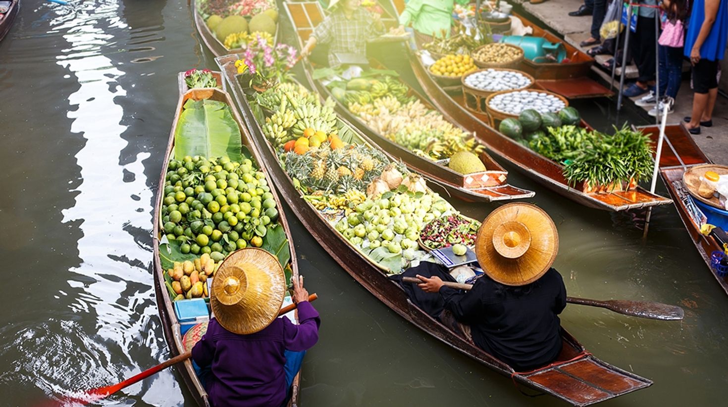 Floating Market in Thailand.