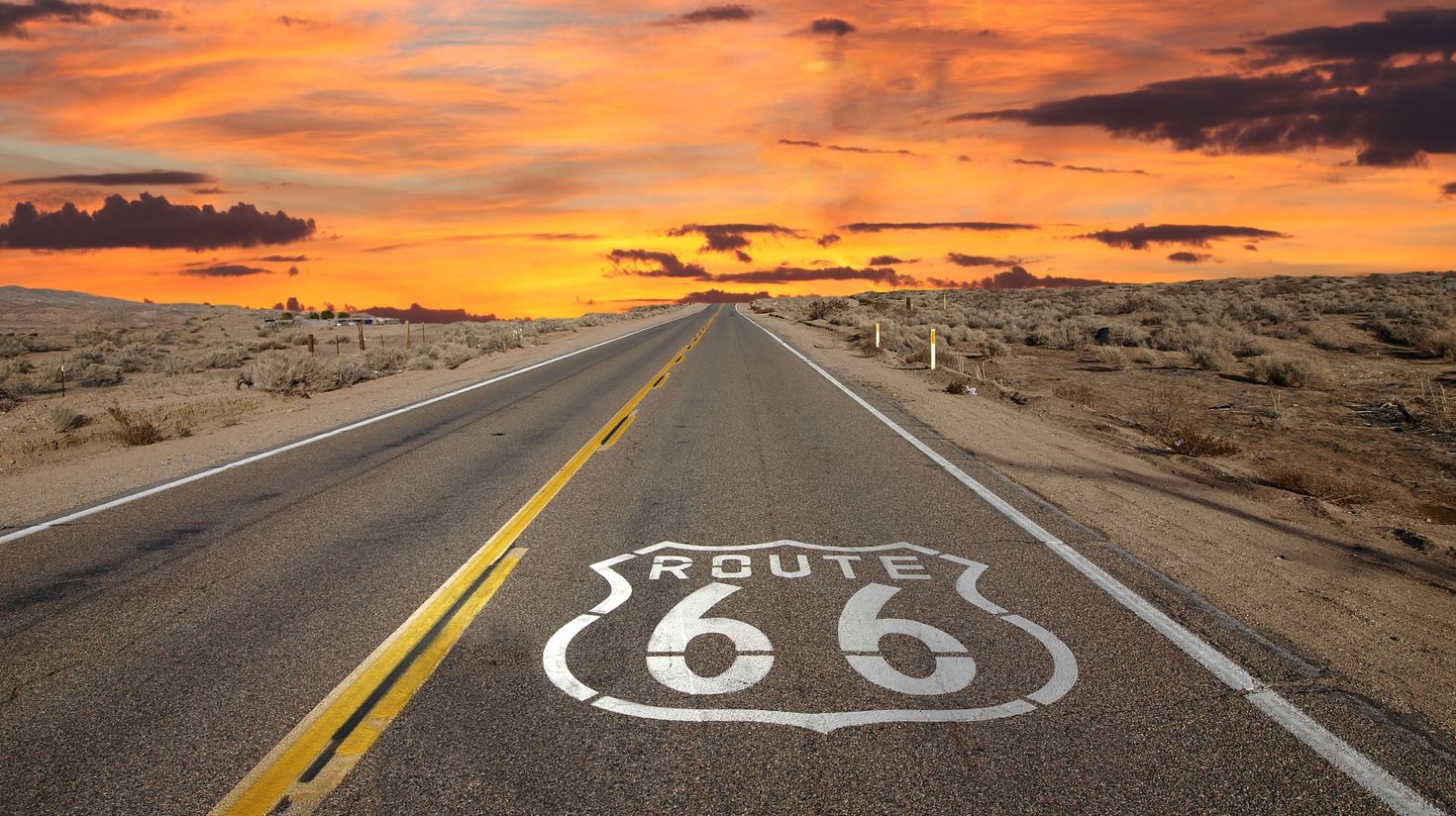 Route 66 is a highway in the USA that goes past 8 states and 3 time zones.