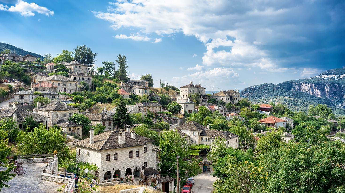 The picturesque village of Vitsa in Zagori area, northern Greece