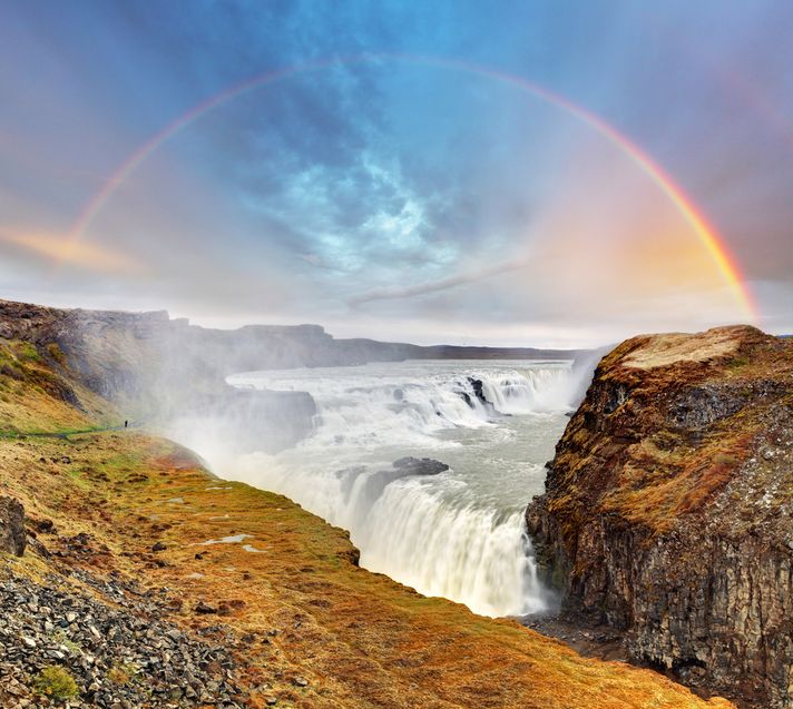 Gullfoss waterfall  is one of the most beautiful waterfalls in Iceland
