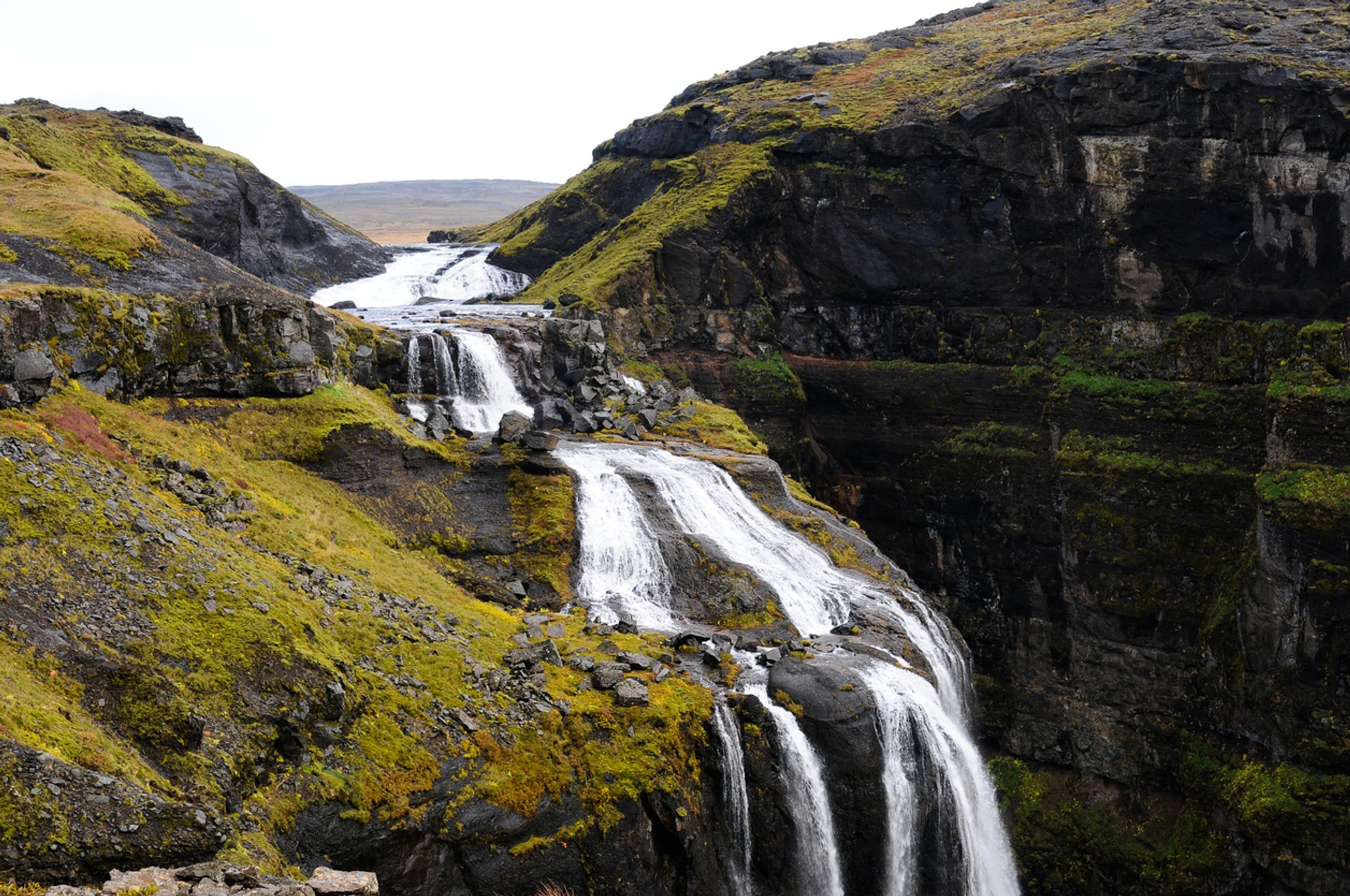 Cascading 198 m down a rugged landscape, Glymur waterfall is the second highest waterfall in Iceland. Glymur waterfall is the second highest waterfall in Iceland