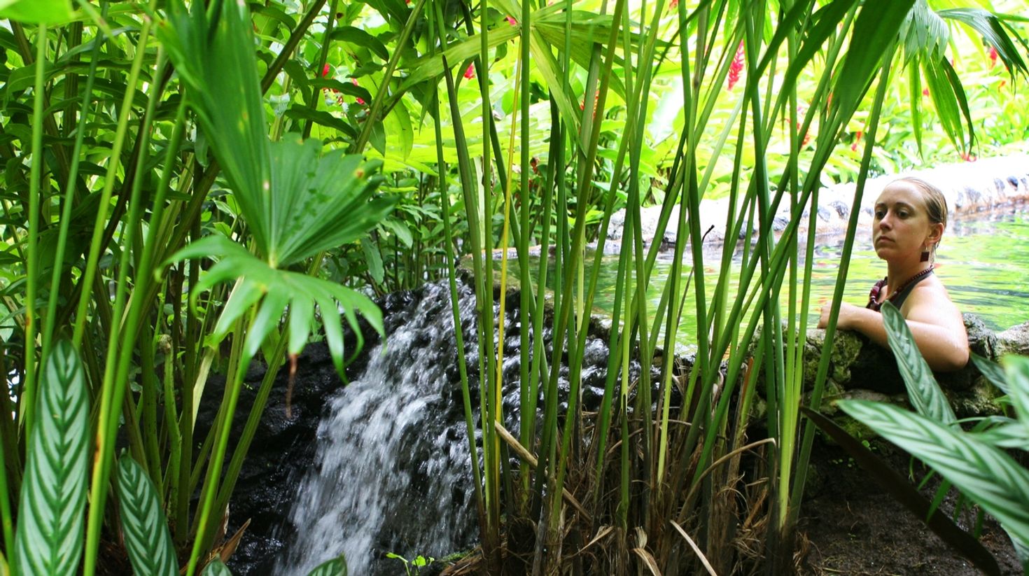 Plan a trip to the hot springs on your honeymoon in Costa Rica.