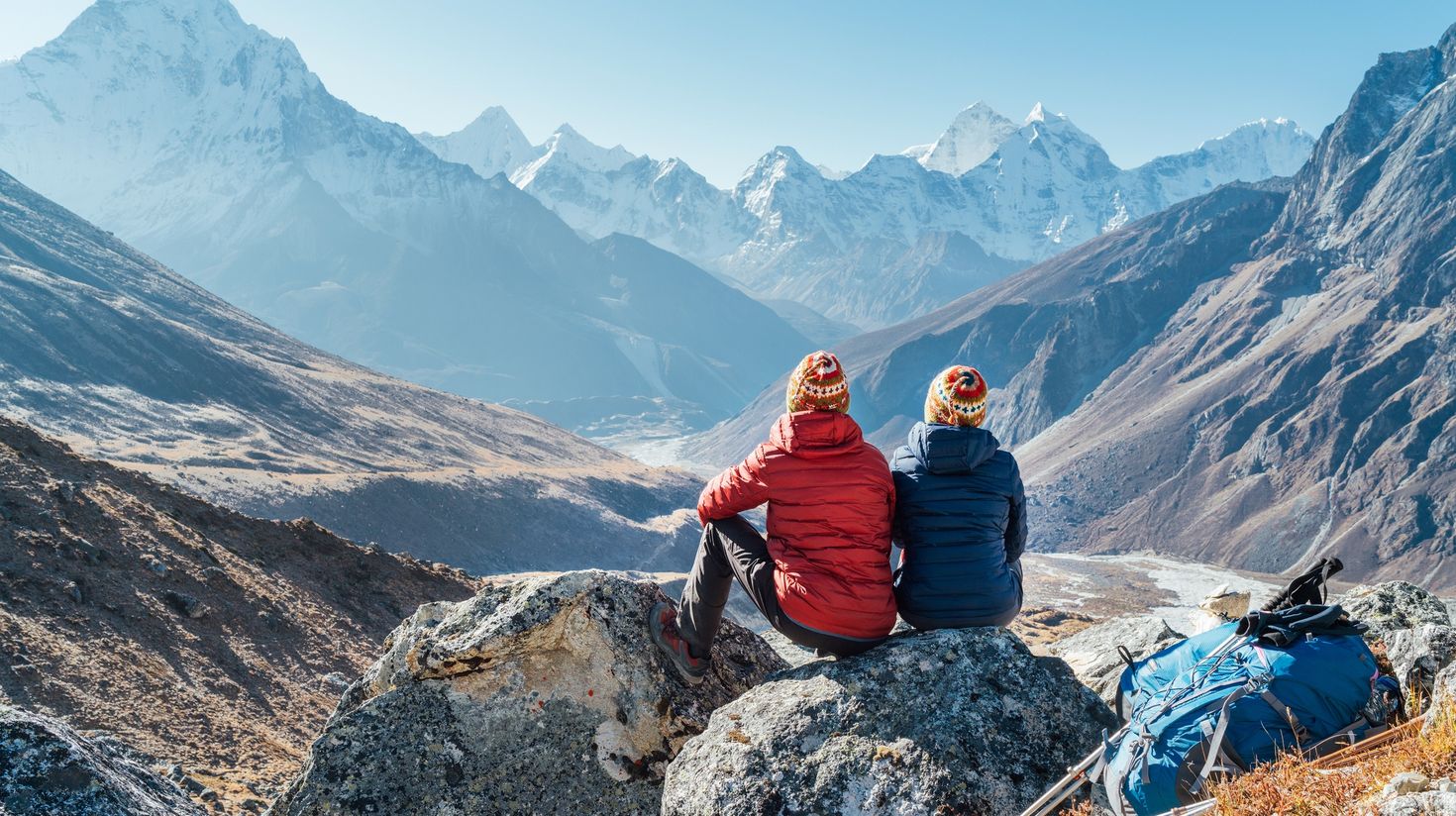Rest between treks and get amazing view of the mountains.