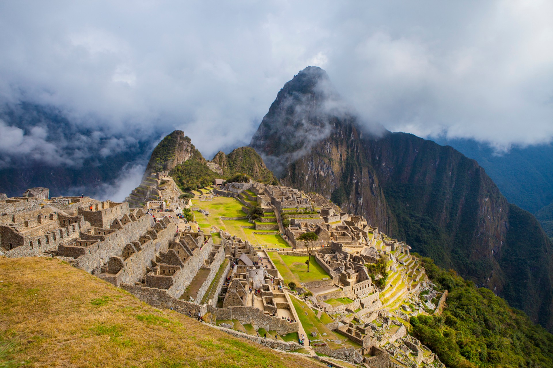 For incredible views of Machu Picchu, hike the Huayna Picchu (the big mountain that rises at the back of the Inca ruins). You will not regret the experience! An amazing view of the Machu Picchu from the Huayna Picchu