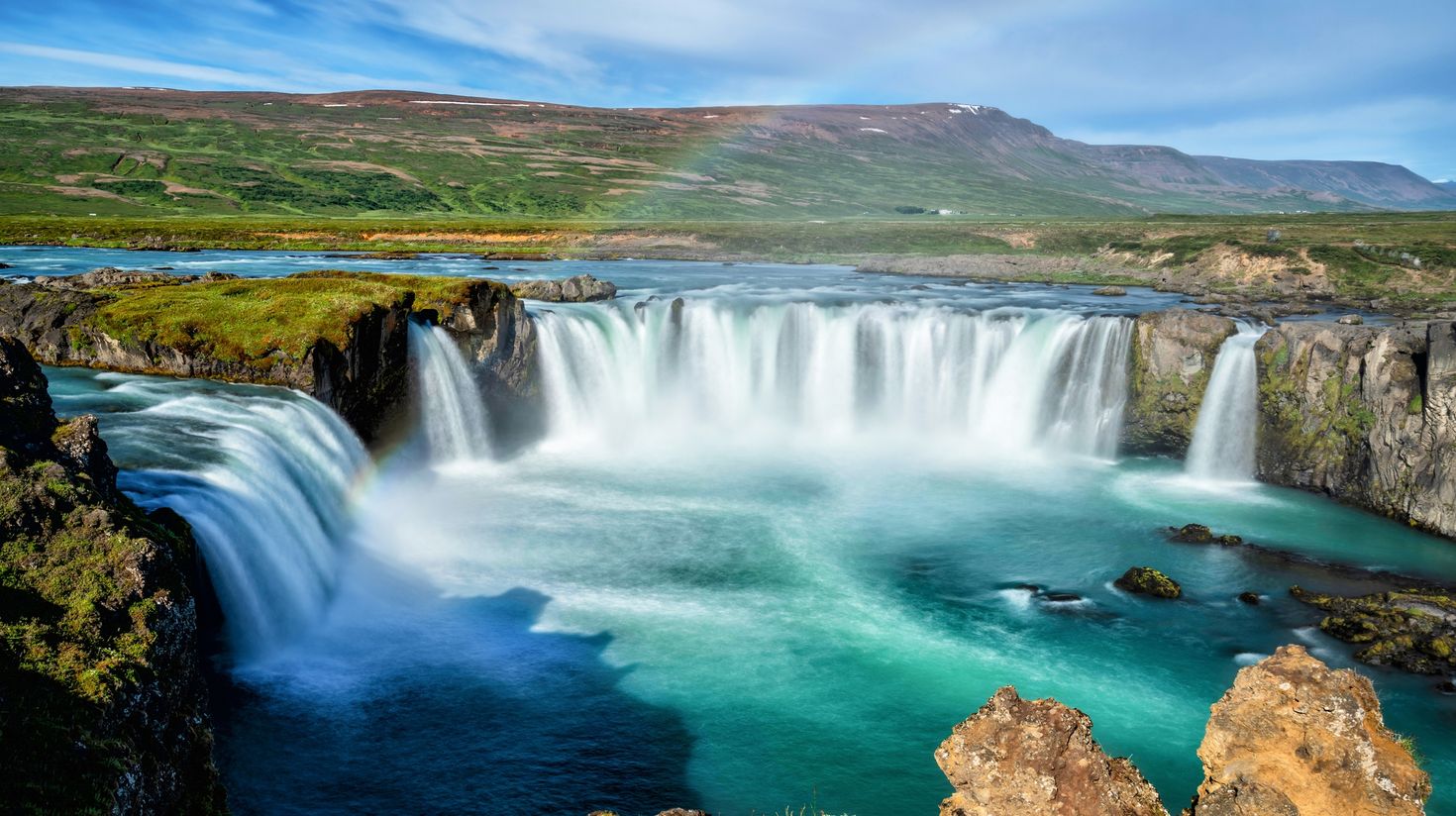 Godafoss Waterfalls: One of the most popular tourist attraction in Iceland.
