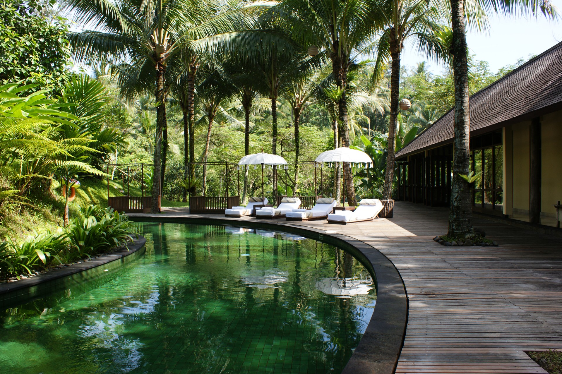 View of resort in Bali, Indonesia in January