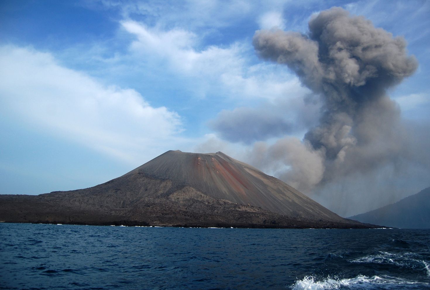 Anak Krakatau is a Indonesian volcano that can be hiked