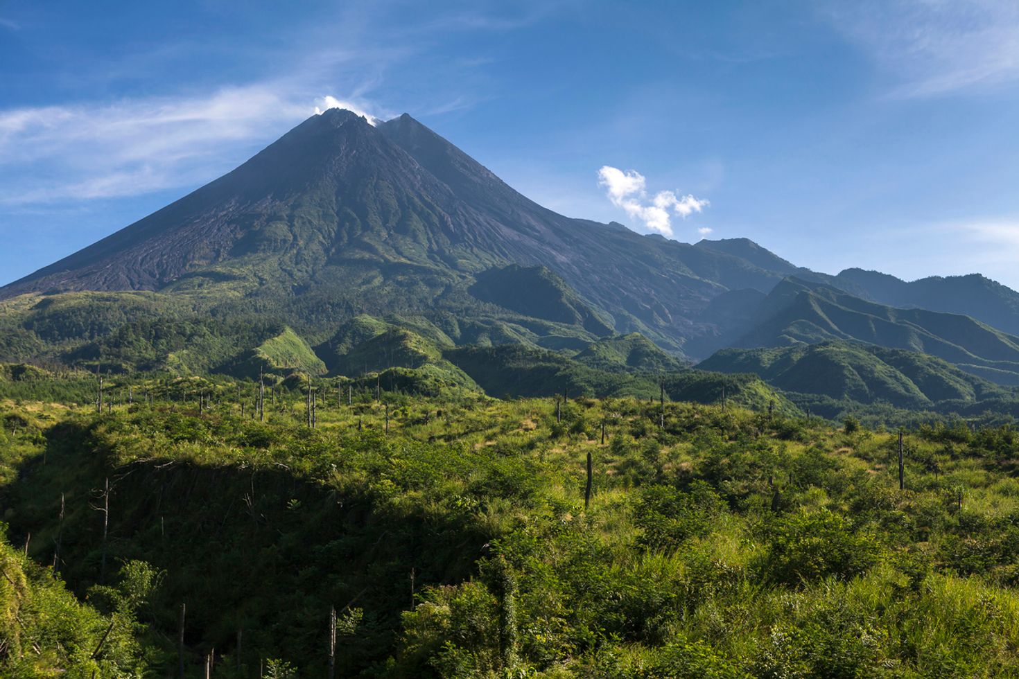 Mount Merapi is a famous Indonesian volcano
