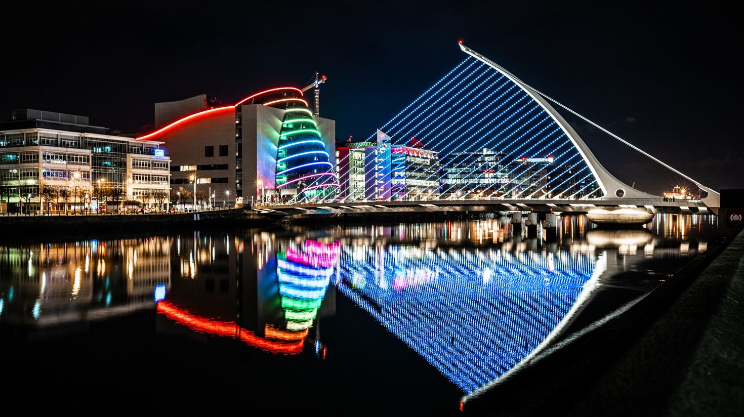Samuel Beckett Bridge across the River Liffey in Dublin, Ireland