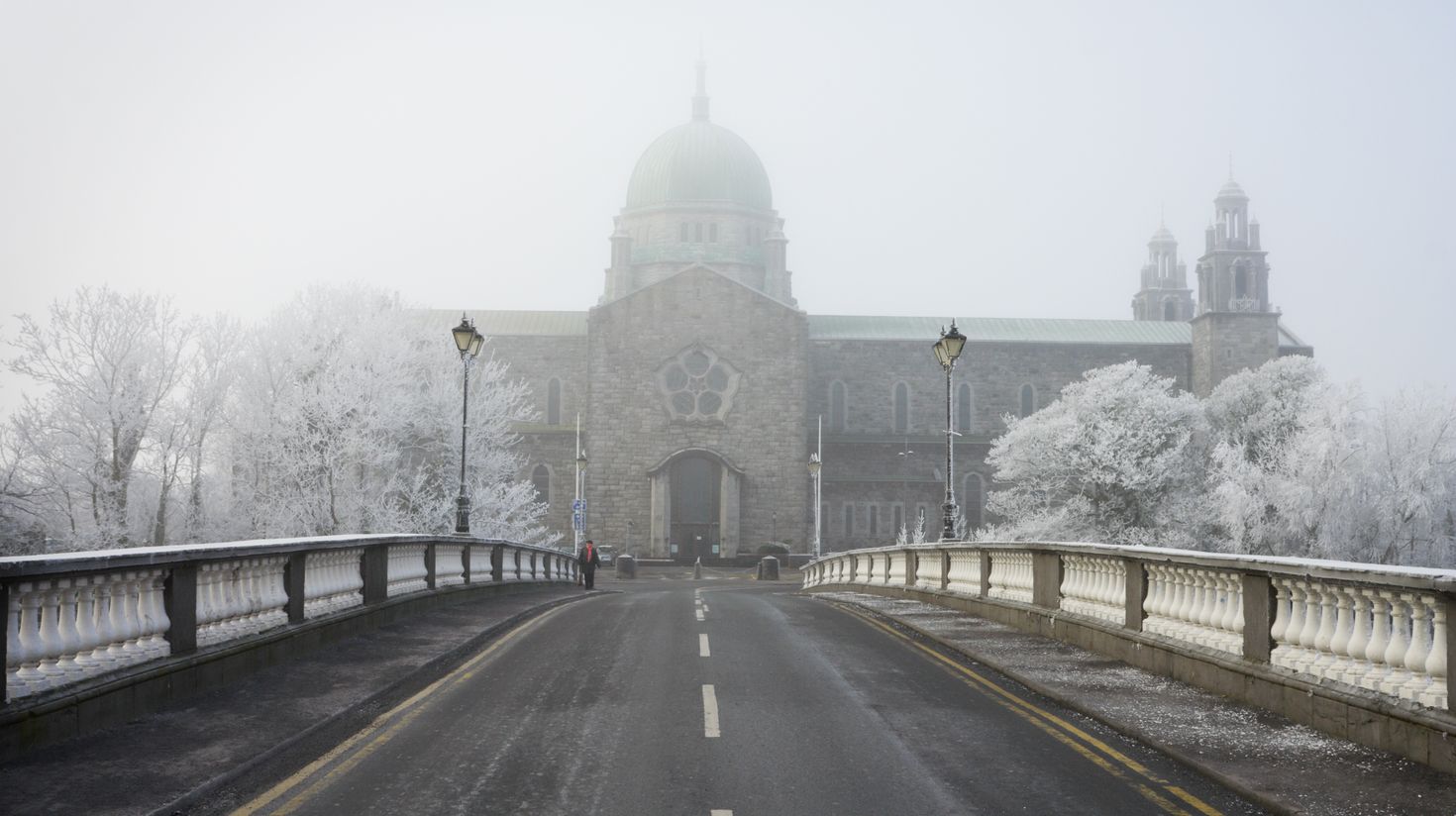 Galway is covered in fog before you experience Ireland in spring.