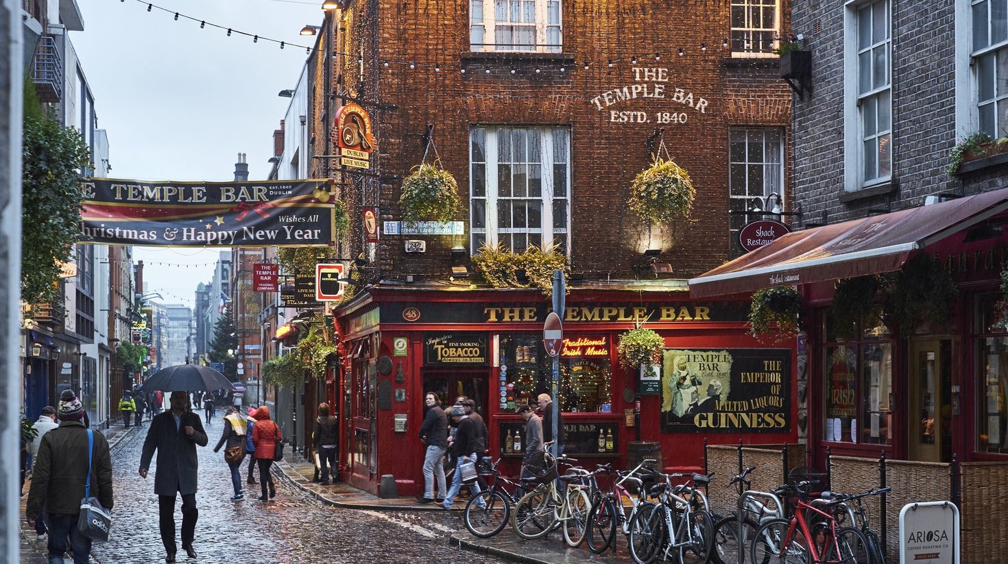 Carry you umbrella while touring the cities in Ireland in October.