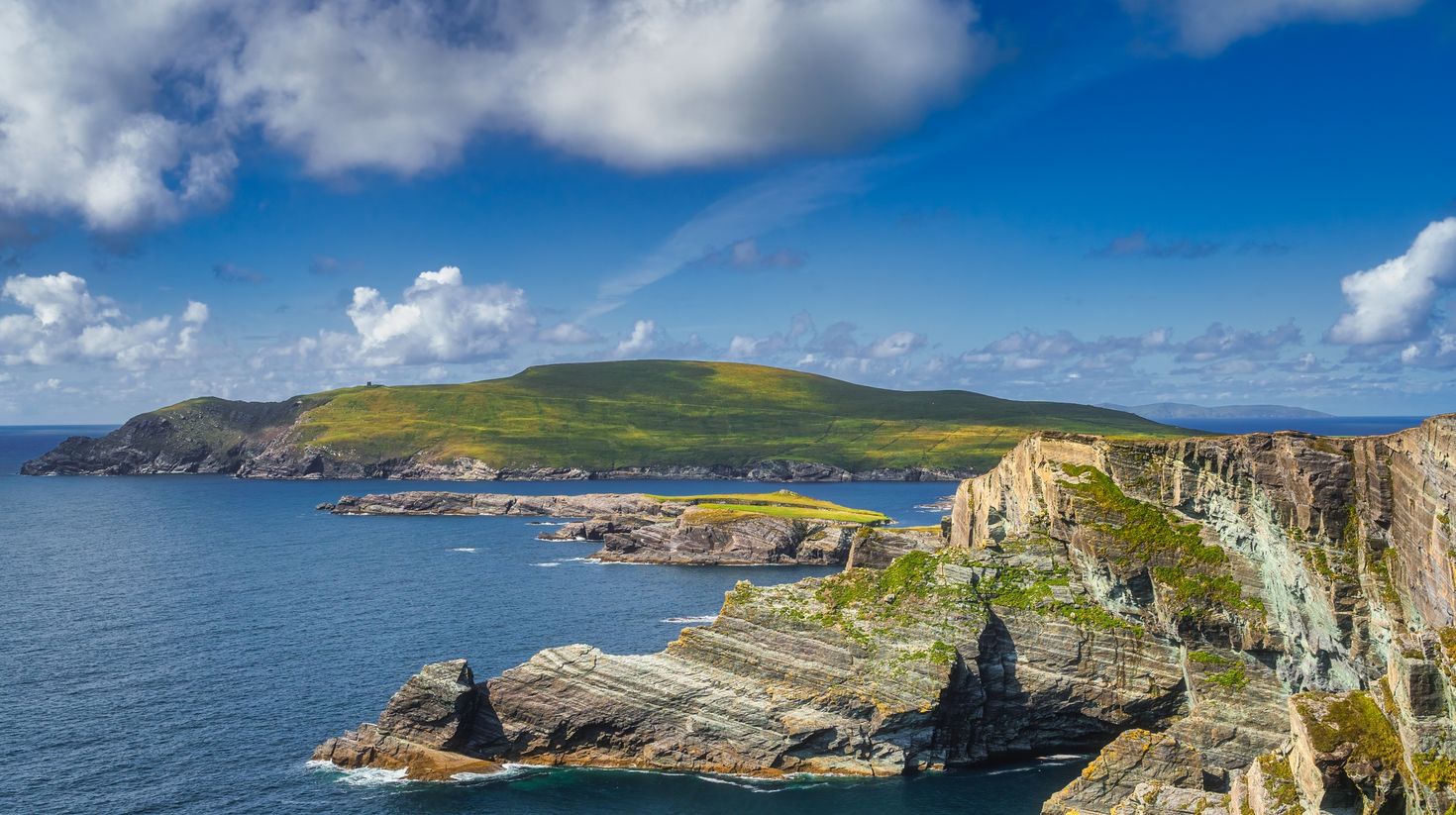 View of Bray Head, Portmagee, Iveragh peninsula, Ring of Kerry, Ireland