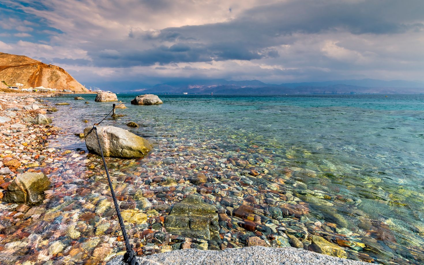 Cloudy skies in the coastal area of Israel during December.