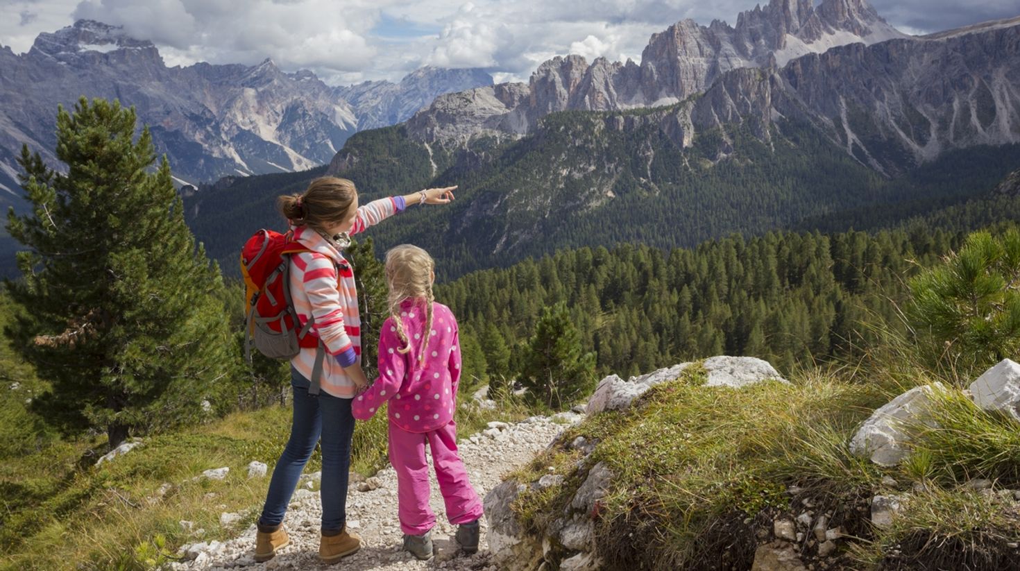 Take to to the trails of the Dolomites during your Italy family vacation.