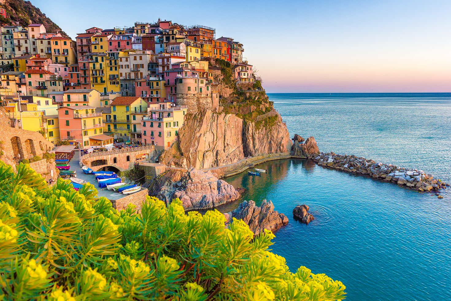 Manarola during the sunset