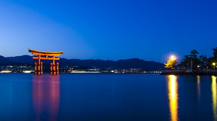 Located in Itsukushima, the Miyajima shrine is a popular shrine in Japan.