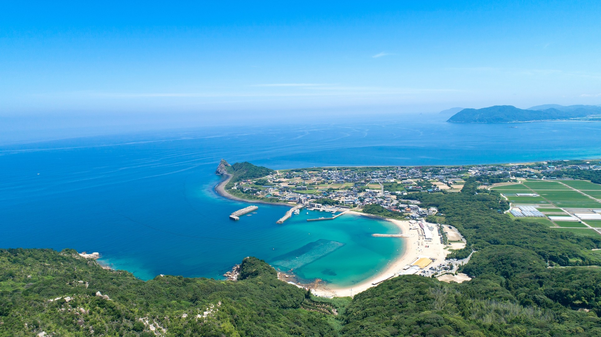 Itoshima city landscape in Japan in August