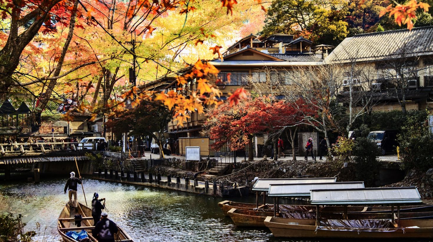 The imaging of fall season in Arashiyama, Japan