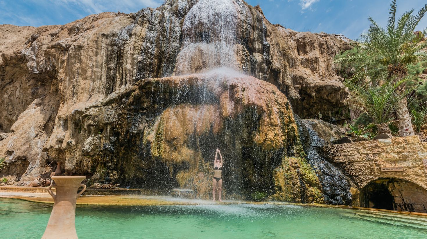 ma'in hot springs in Jordan in November