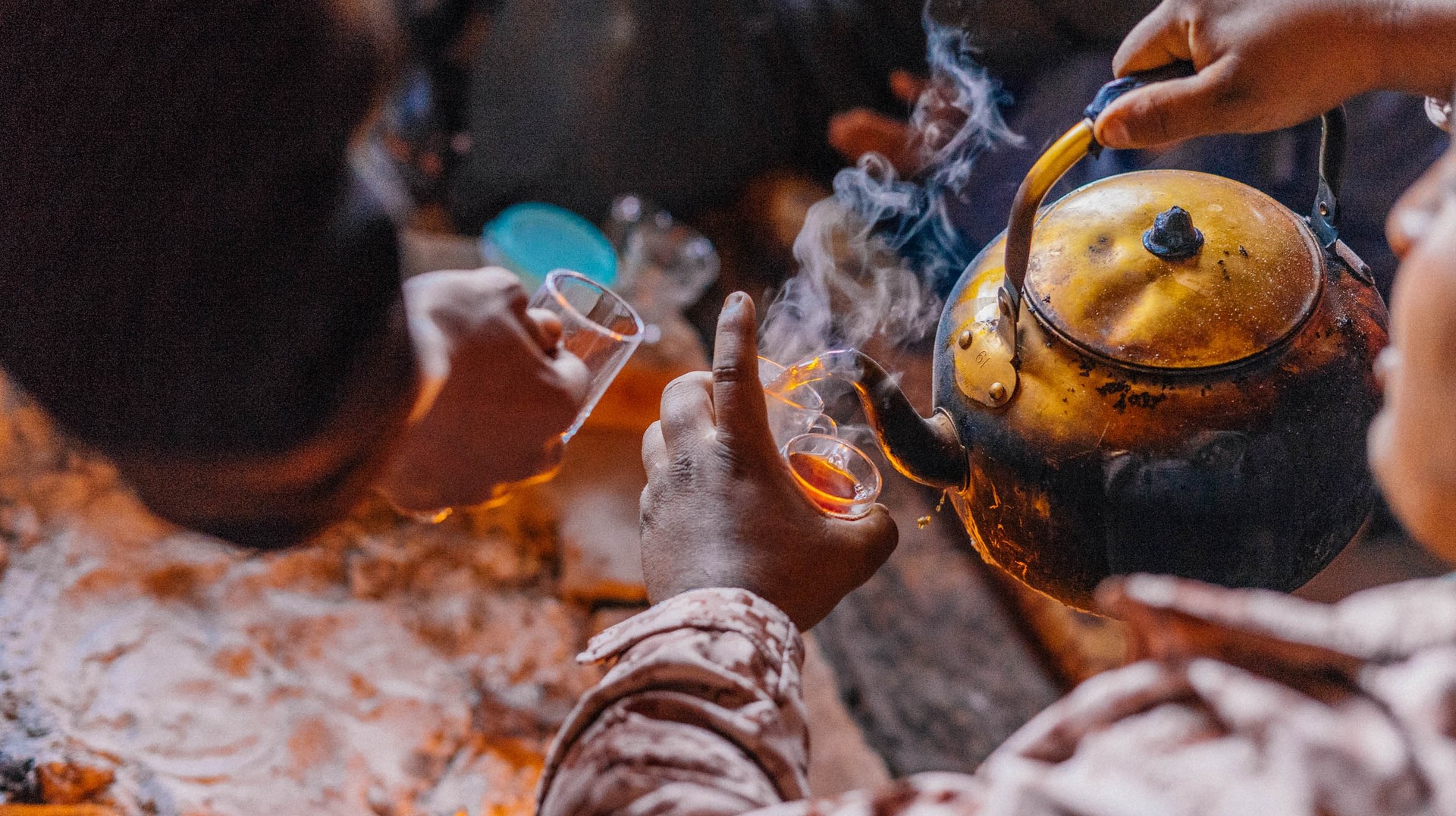 Bedouin tea in Jordan in February