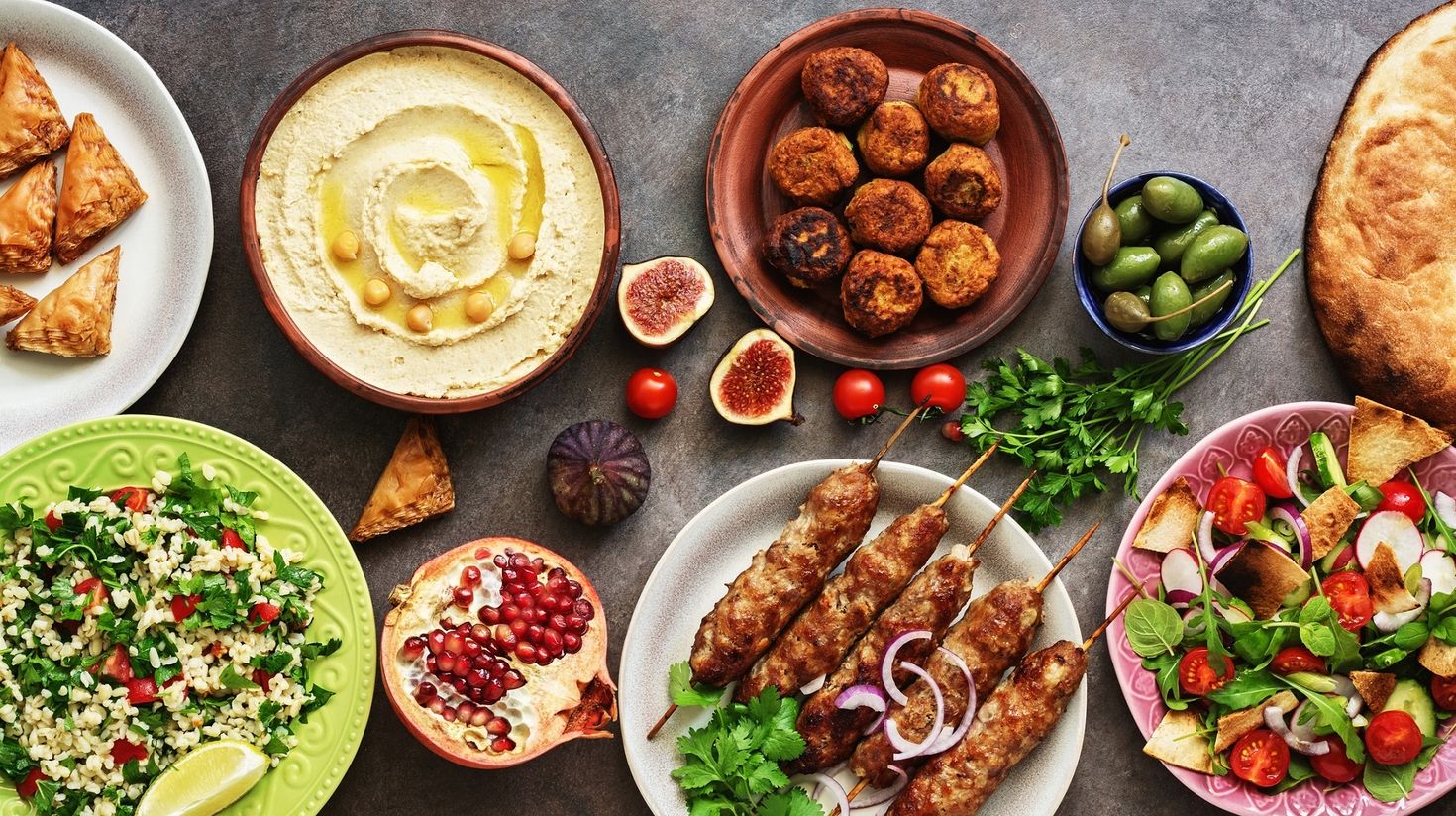 The delicious Jordan cuisine, Hummus and Falafel