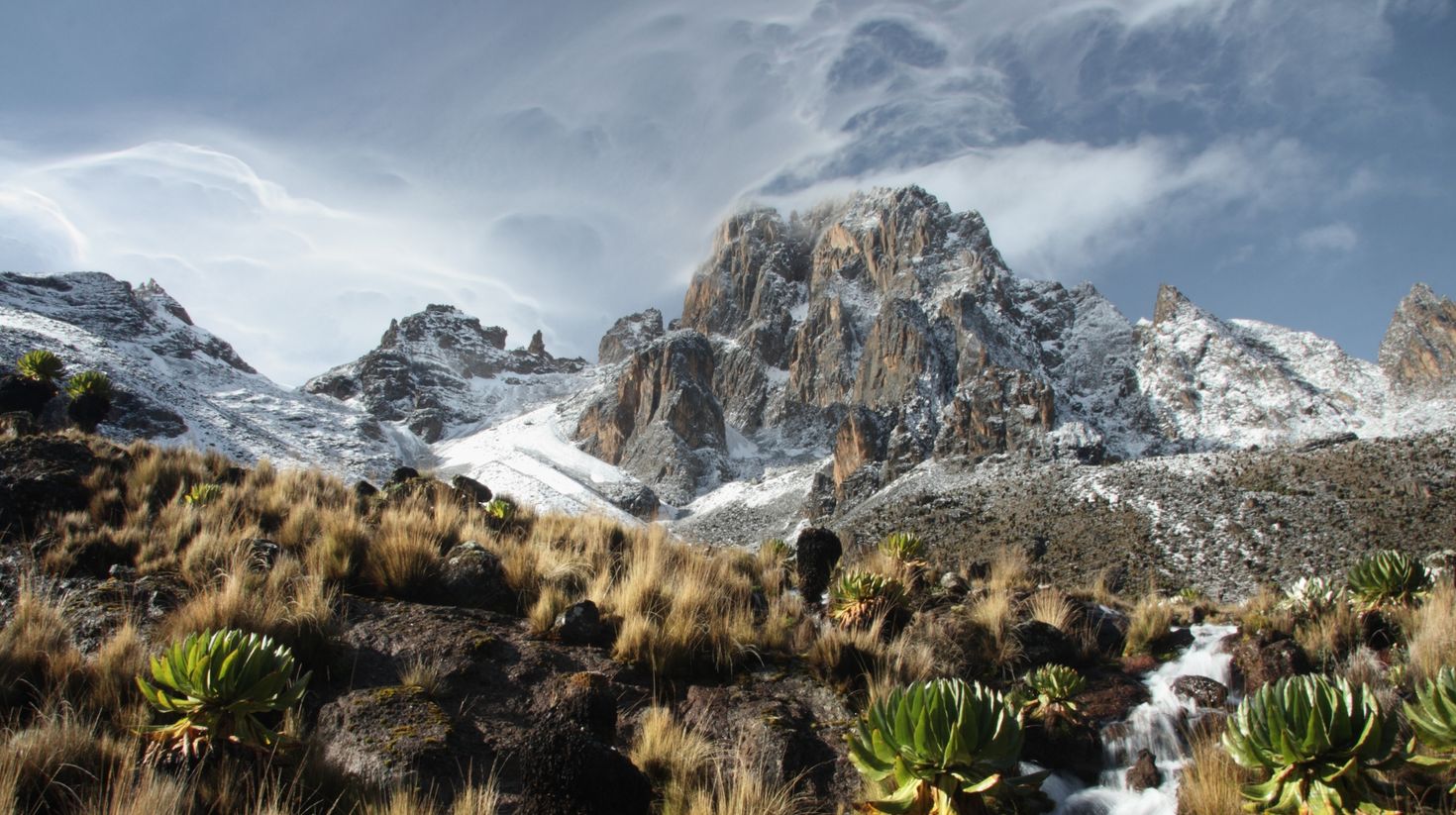 Sunrise on Mount Kenya in September