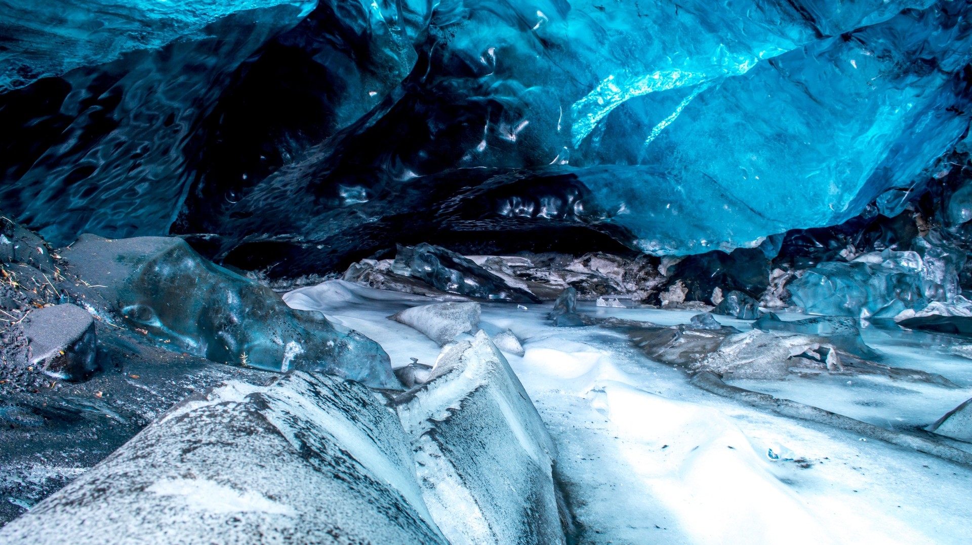 Ice cave at the Langjokull Glacier in Iceland Langjokull Glacier is the second largest glacier in Iceland