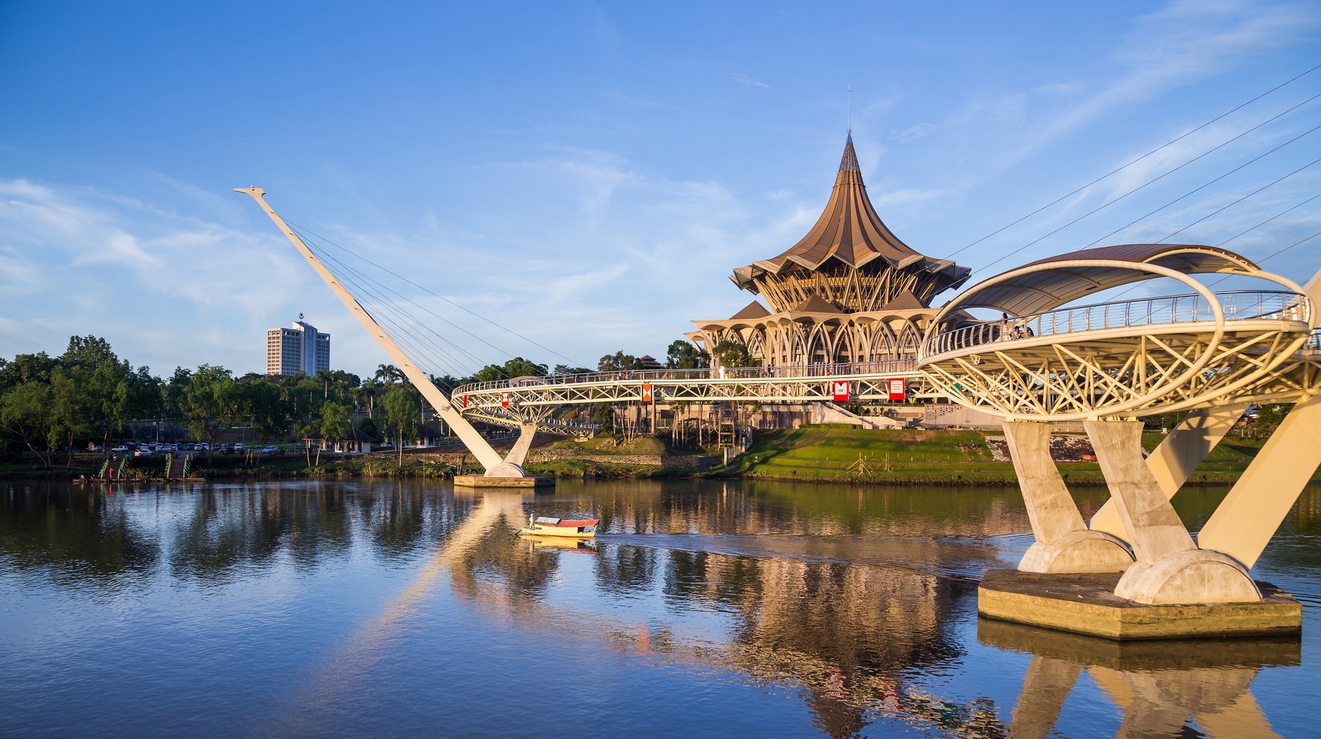 Kuching city in Sarawak in Malaysia in July.