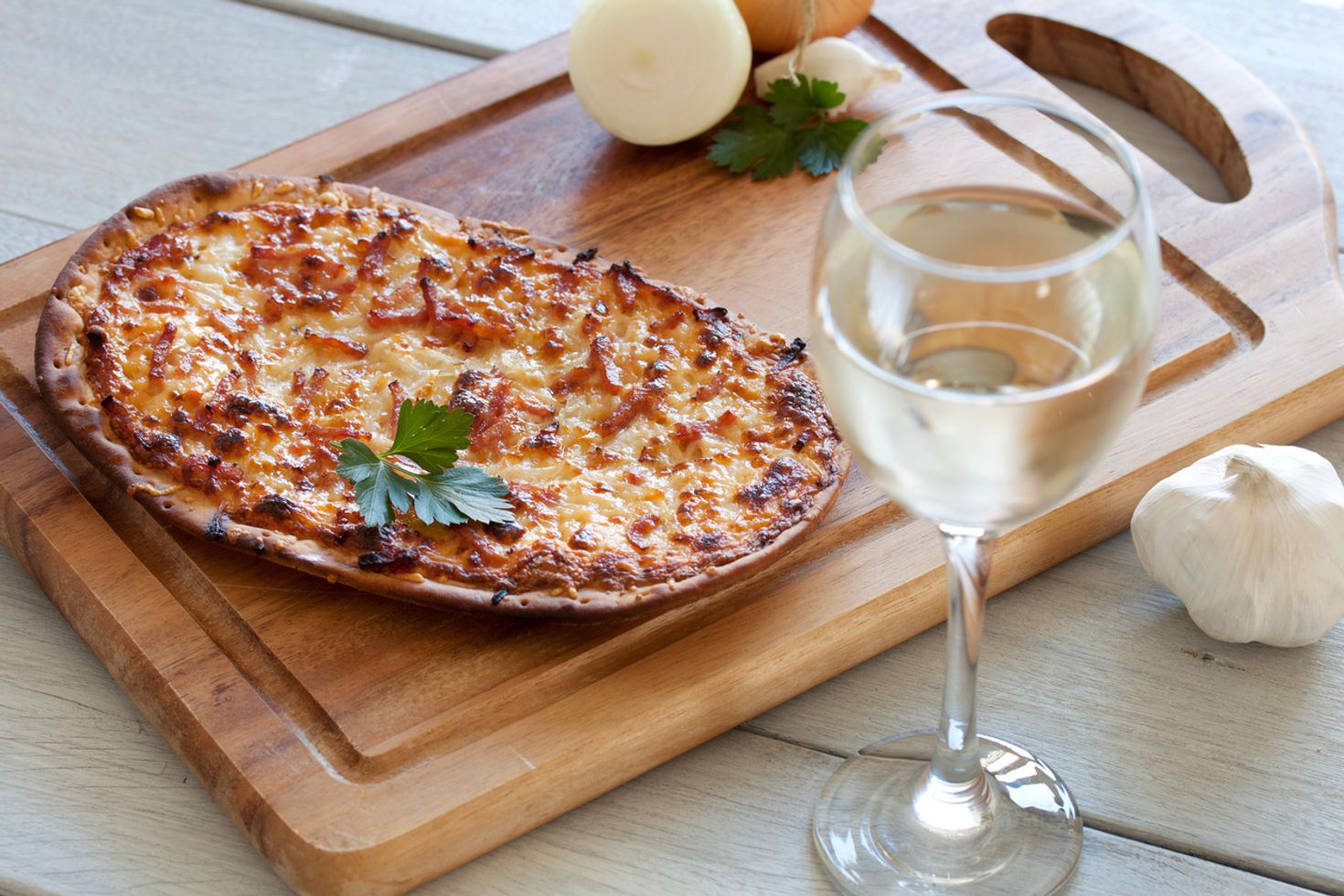 Flammkuchen is a German dish that needs to tried while hiking Mittelweg