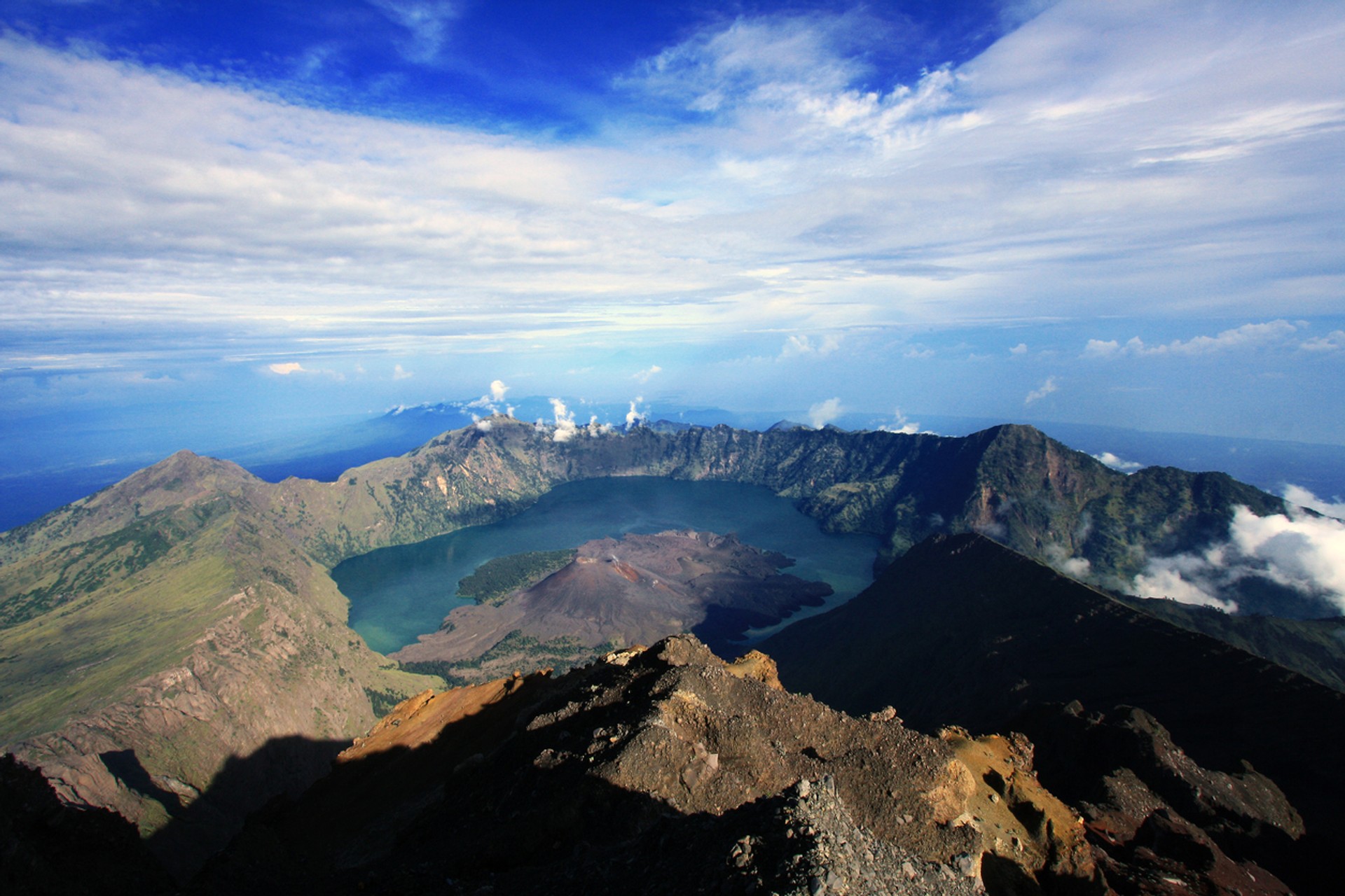 Mount Rinjani trek will make you climb an active volcano in Indonesia