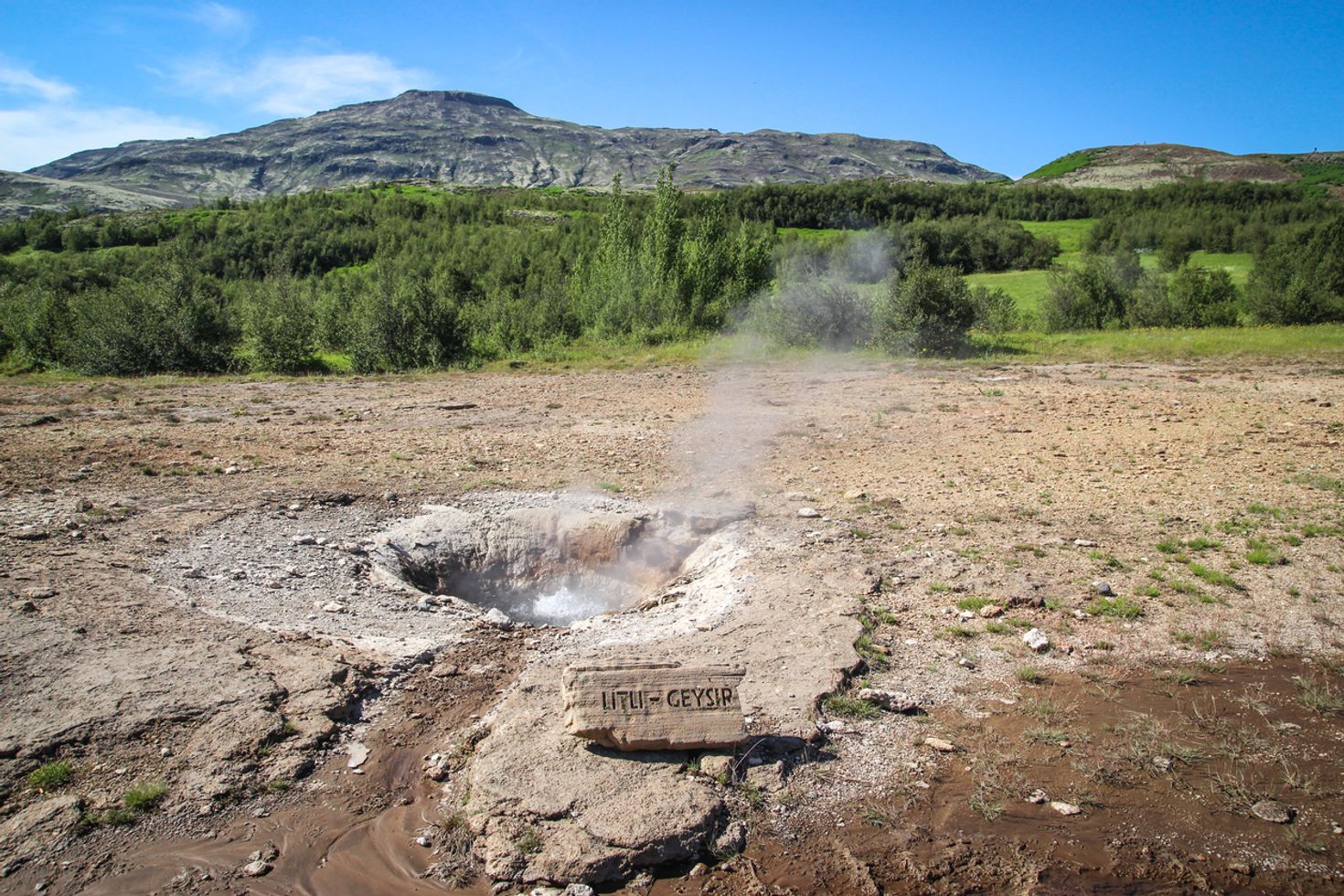 Litli Geysir is a small geyser in Iceland