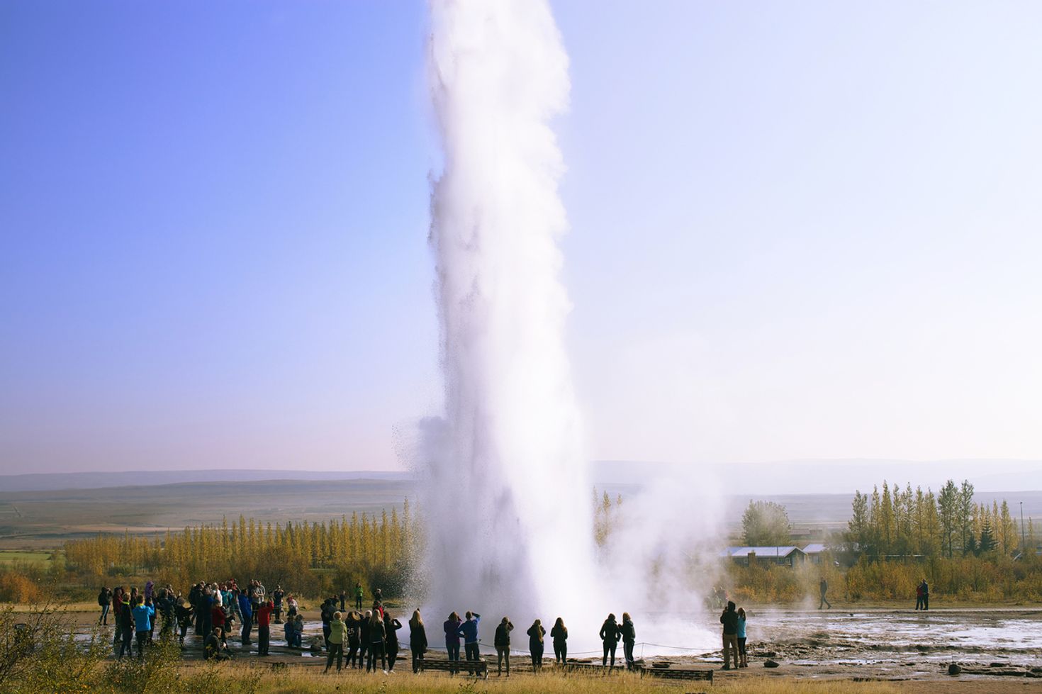 Strokkur geyser in Iceland erupts every 8 - 10 minutes