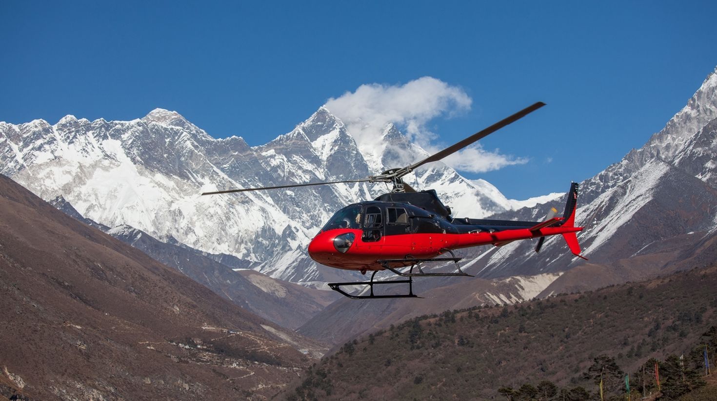 Get a chopper ride to see the Himalayas.